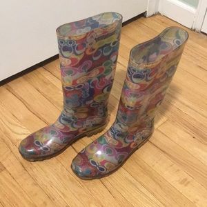 💜💕Poppy Coach Rainboots💕💜